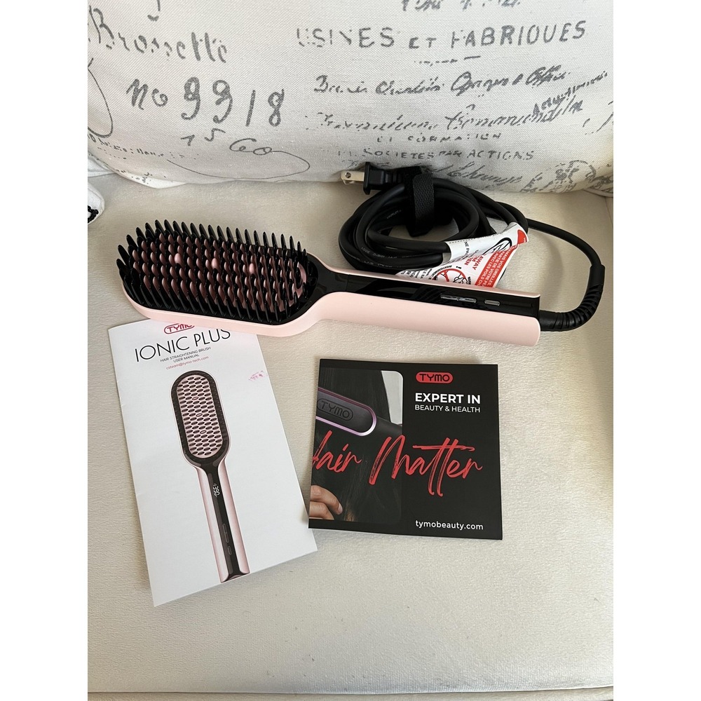 TYMO Ionic Plus Straightening Brush HC105P Pink Dual Voltage Ionic Hair Styler